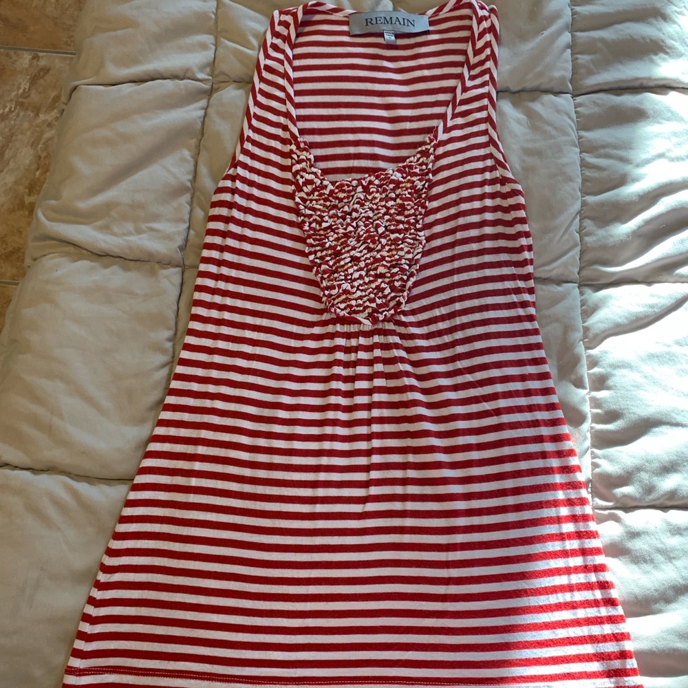 Remain Anthropologie Red White stripe